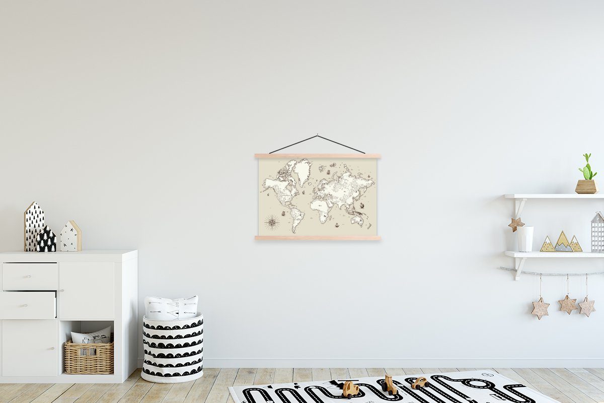MuchoWow Poster Weltkarte - Vintage - günstig online kaufen