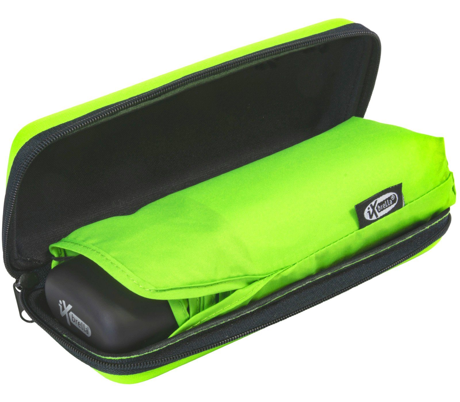 iX-brella Taschenregenschirm Super-Mini-Schirm - winziger Regenschirm im Etui, klein