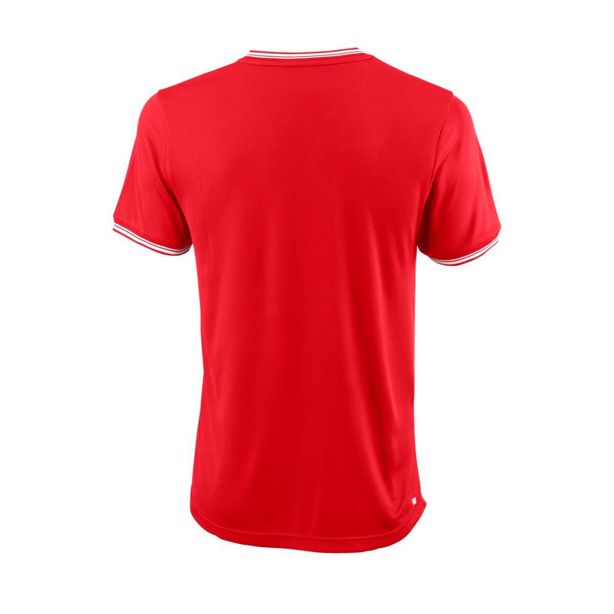 Wilson T-Shirt Tennis Team II High V-Neck rot Herren