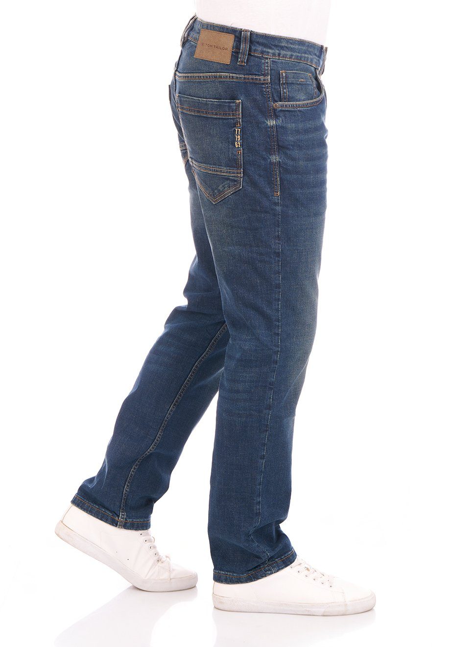 TAILOR (10147) Marvin TOM mit Herren Tint Stretch Hose Stone Denim Jeanshose Regular Blue Fit Denim Straight-Jeans