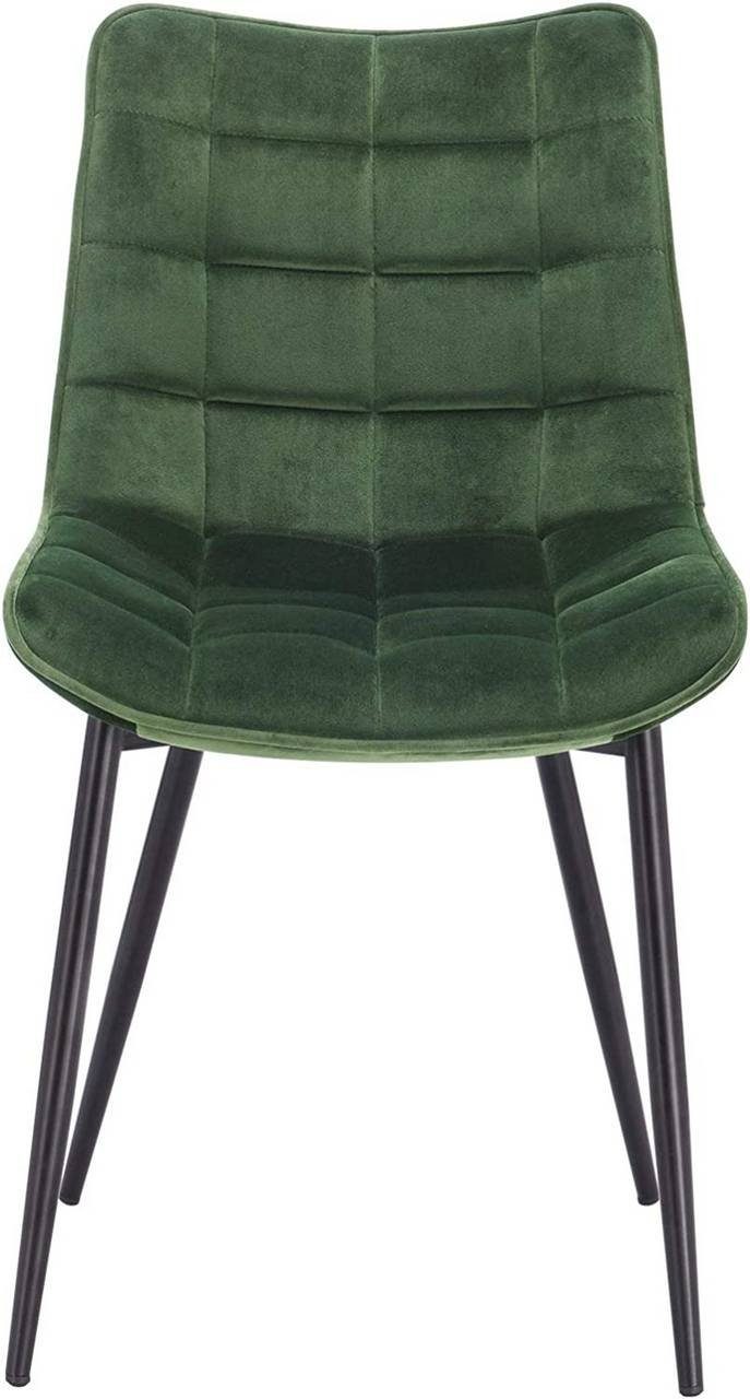 Woltu Design Polsterstuhl Stuhl, 4-Fußstuhl aus St), Samt Küchenstuhl (6