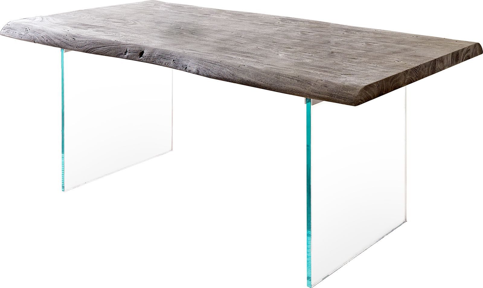 DELIFE Esstisch Edge, Akazie Platin 200x100 günstig online kaufen