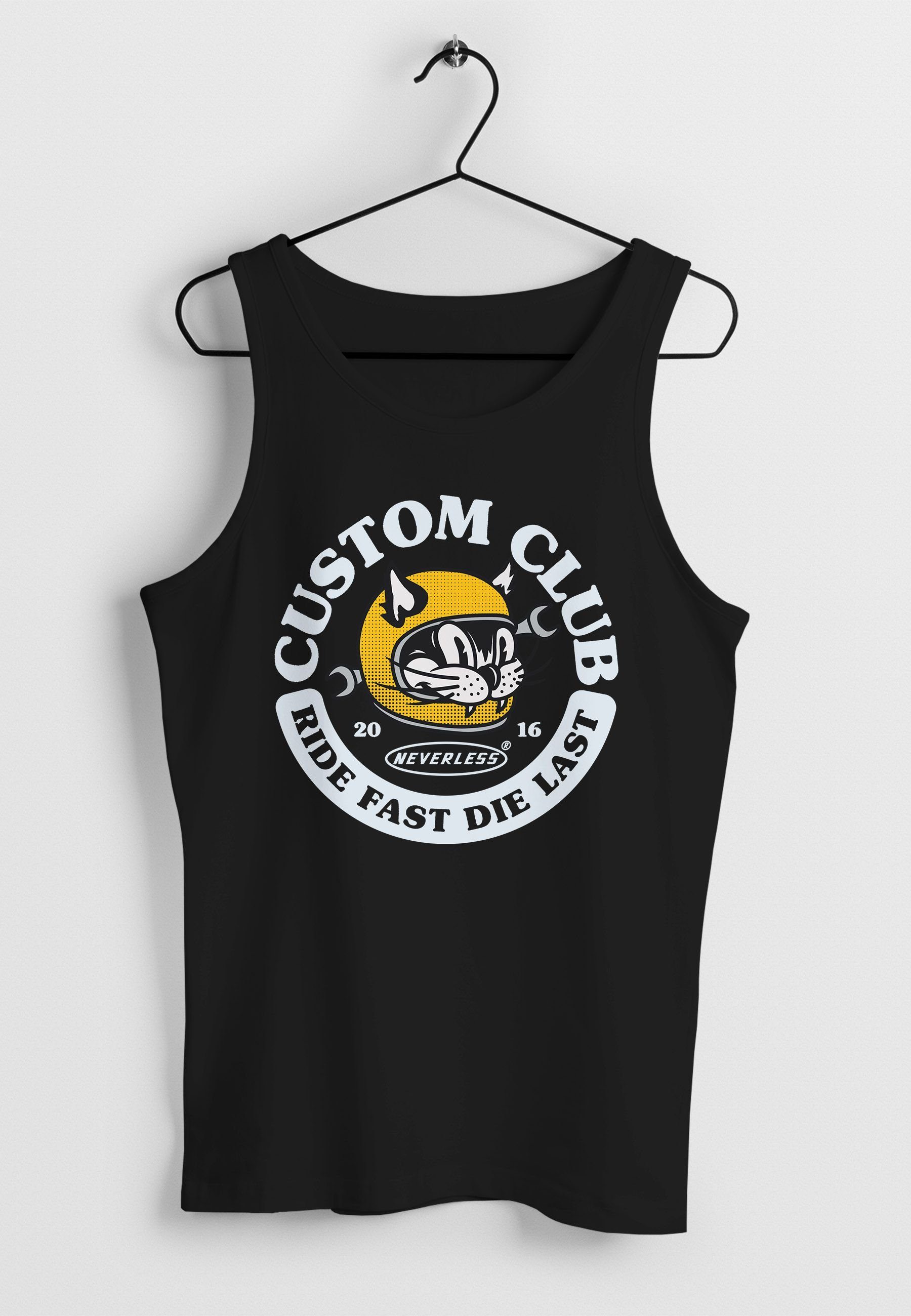 Neverless Tanktop Herren Tank-Top Biker Motiv Racing Cat Schriftzug Ride Fast Die Last Fashion Streetstyle Muskelshirt Muscle Shirt Neverless® mit Print