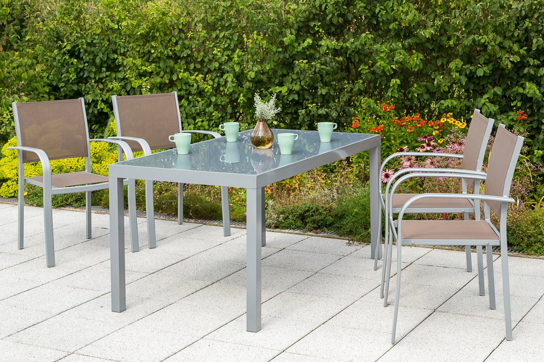 Gartenmöbel Ambiente GartenEssgruppe Ariana Set 5tlg., (5tlg. Set, 4