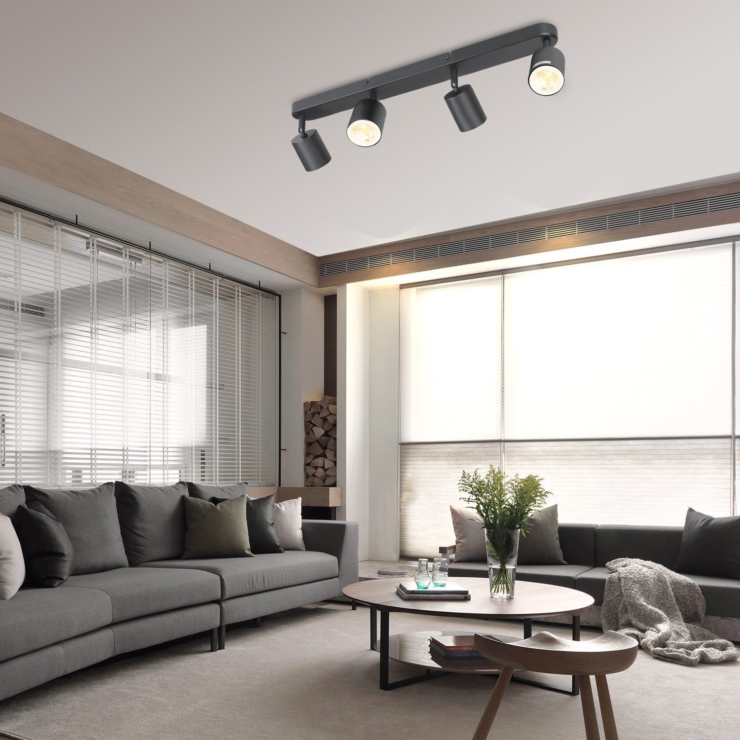 ZMH Deckenstrahler 4 Flammig - Modern Deckenspots GU10 Schlafzimmer Wohnzim günstig online kaufen