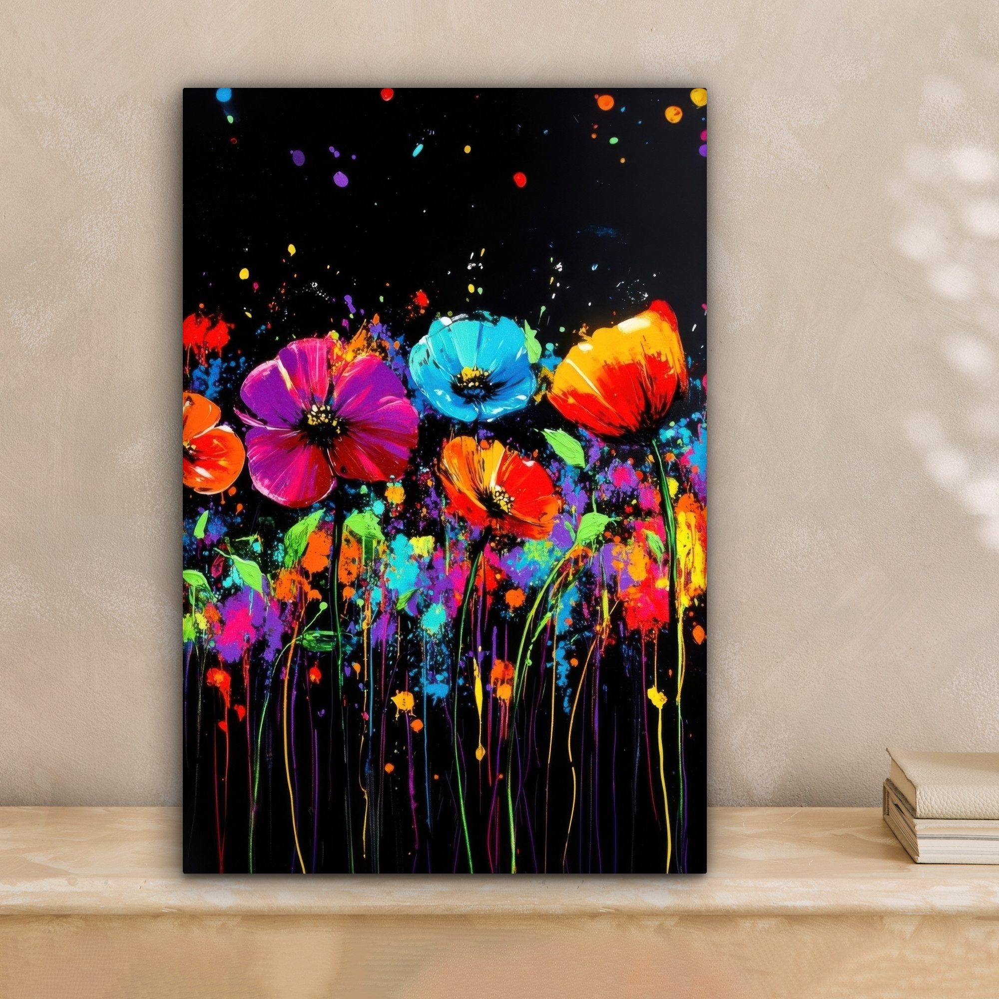 OneMillionCanvasses® Leinwandbild Blumen - Bunt - günstig online kaufen