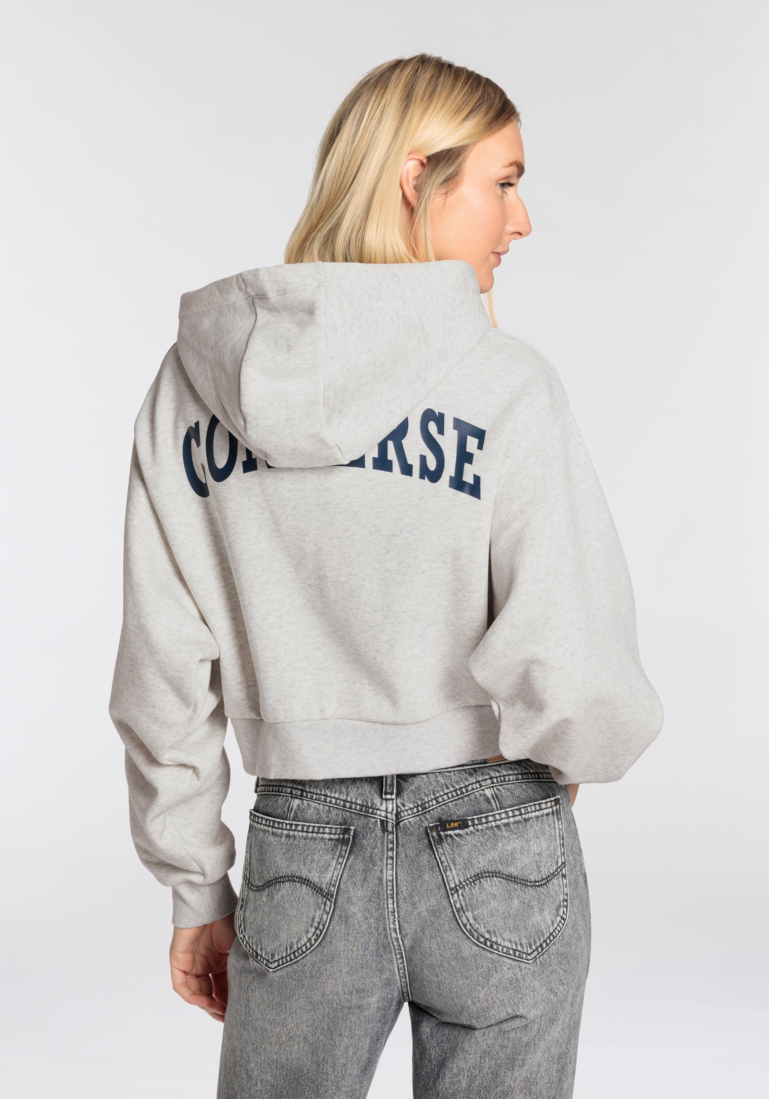 Converse Sweatjacke WOMEN'S CONVERSE RETRO FULL-ZIP HOODIE (1-tlg) cropped günstig online kaufen