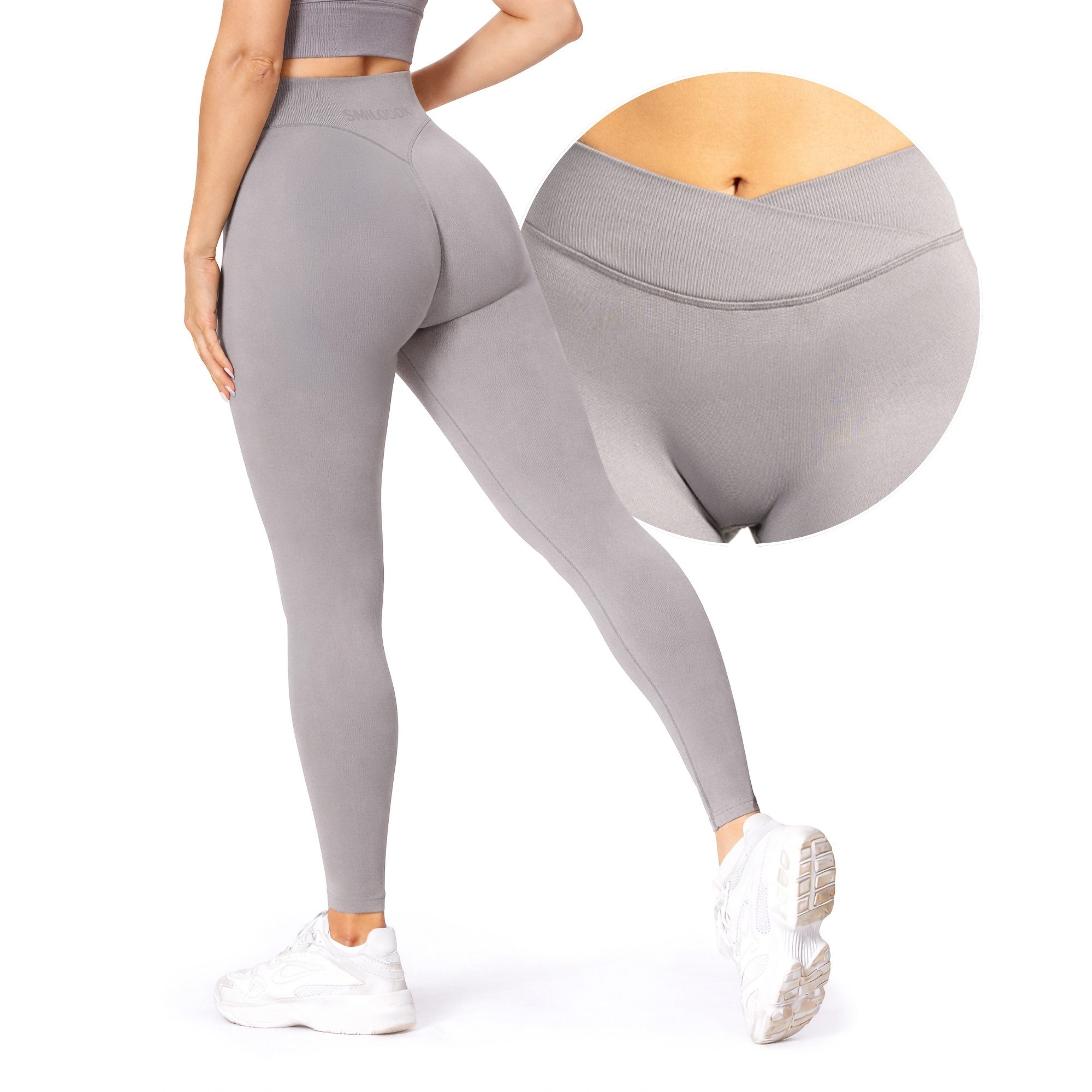Smilodox Leggings Silvia, High Waist Sporthose Blickdicht Yogahose Booty Sc günstig online kaufen