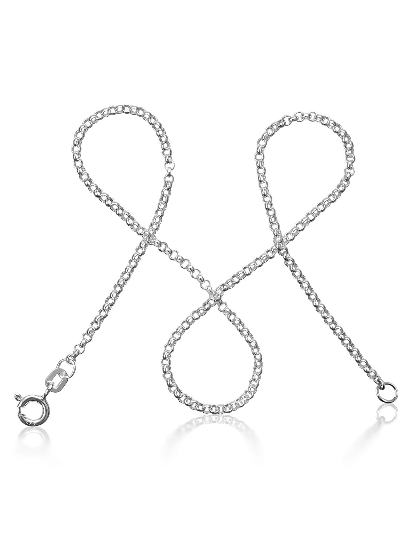 modabilé Silberkette Erbskette TENDER, Damen Halskette 2mm, 45cm, Kette ohne Anhänger aus Sterling Silber 925