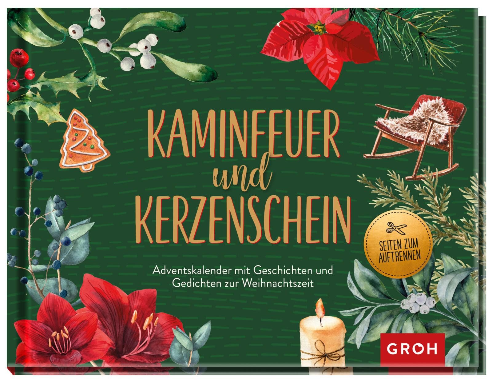 groh Verlag Adventskalender Kaminfeuer und Kerzenschein