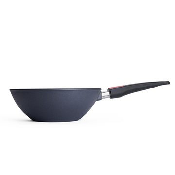 WOLL MADE IN GERMANY Bratpfanne Diamond Lite Guss-Wok 26 cm, Induktion, Aluminium Schmiedeguss (1-tlg), Wok-/Rührpfanne, 26cm, abnehmbarer Stiel - dadurch ungegrenzt backofenfest, effektive Wärmespeicherung, formstabil auch bei hohen Temperaturen, induktionsgeeignet