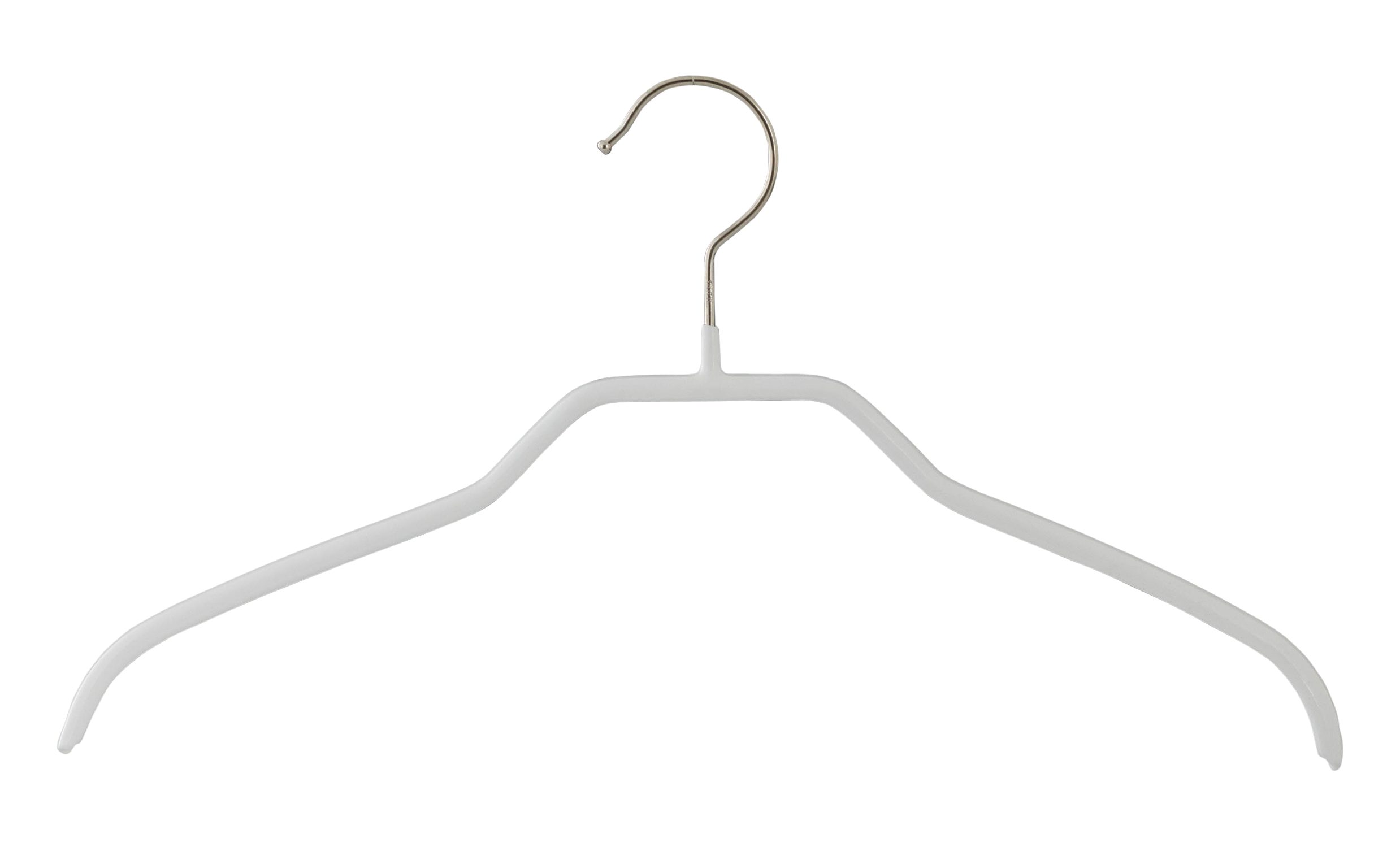 MAWA Kleiderbügel MAWA Silhouette F Kleiderbügel aus profiliertem  Stahlband, ganzflächig rutschhemmend ummantelt, drehbarer Haken geeignet  für Kinderbekleidung, Oberbekleidung, 10 Stück