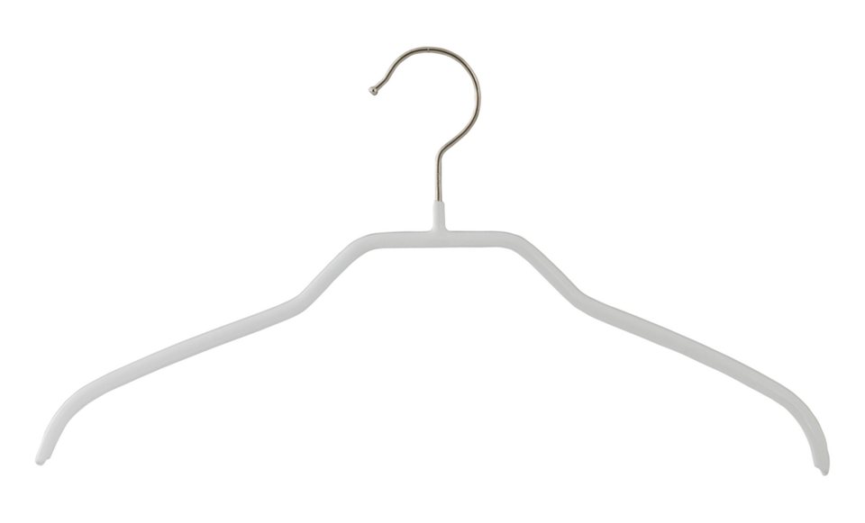 MAWA Kleiderbügel MAWA Silhouette F Kleiderbügel aus profiliertem  Stahlband, ganzflächig rutschhemmend ummantelt, drehbarer Haken geeignet  für Kinderbekleidung, Oberbekleidung, 10 Stück