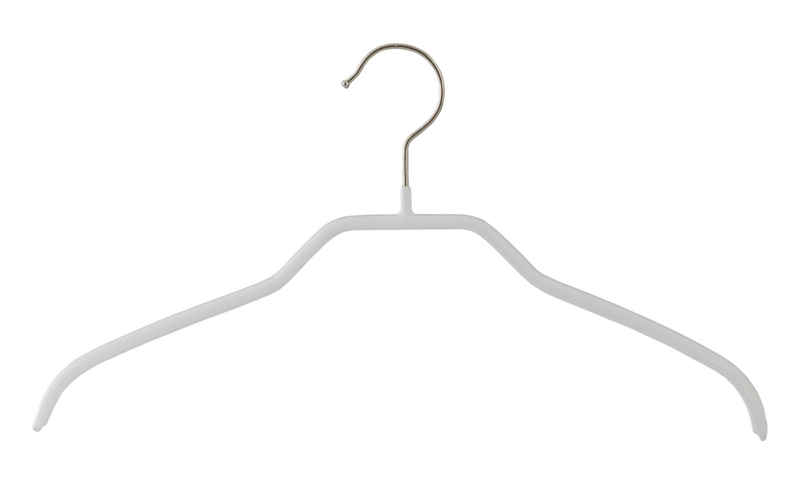 MAWA Kleiderbügel MAWA Silhouette F Kleiderbügel aus profiliertem Stahlband, ganzflächig rutschhemmend ummantelt, drehbarer Haken geeignet für Kinderbekleidung, Oberbekleidung, 10 Stück