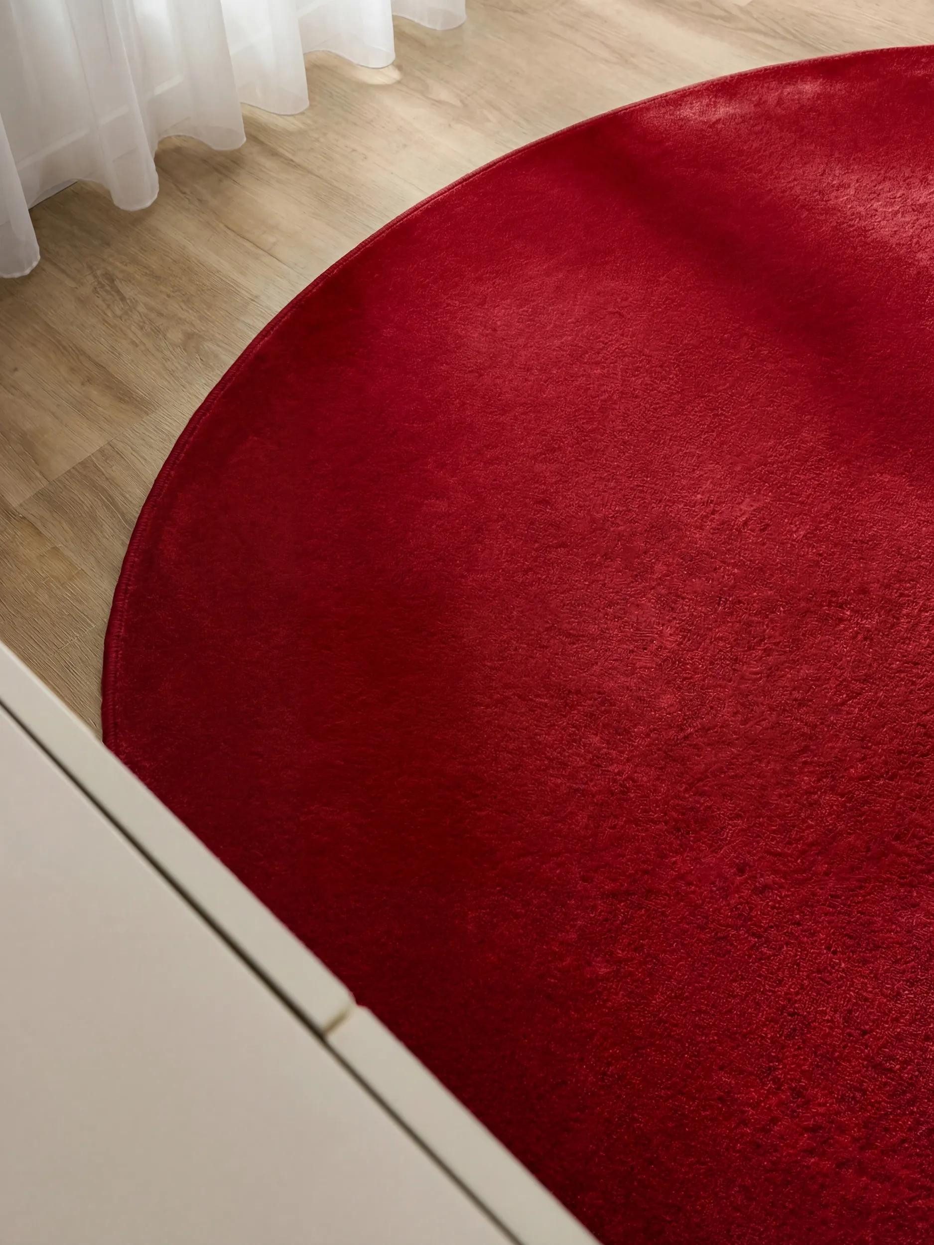 benuta Fellteppich Furry, rund, Höhe: 11 mm, Teppich Wohnzimmer, Esszimmer, Schlafzimmer, Flur, Weich, Rutschfest