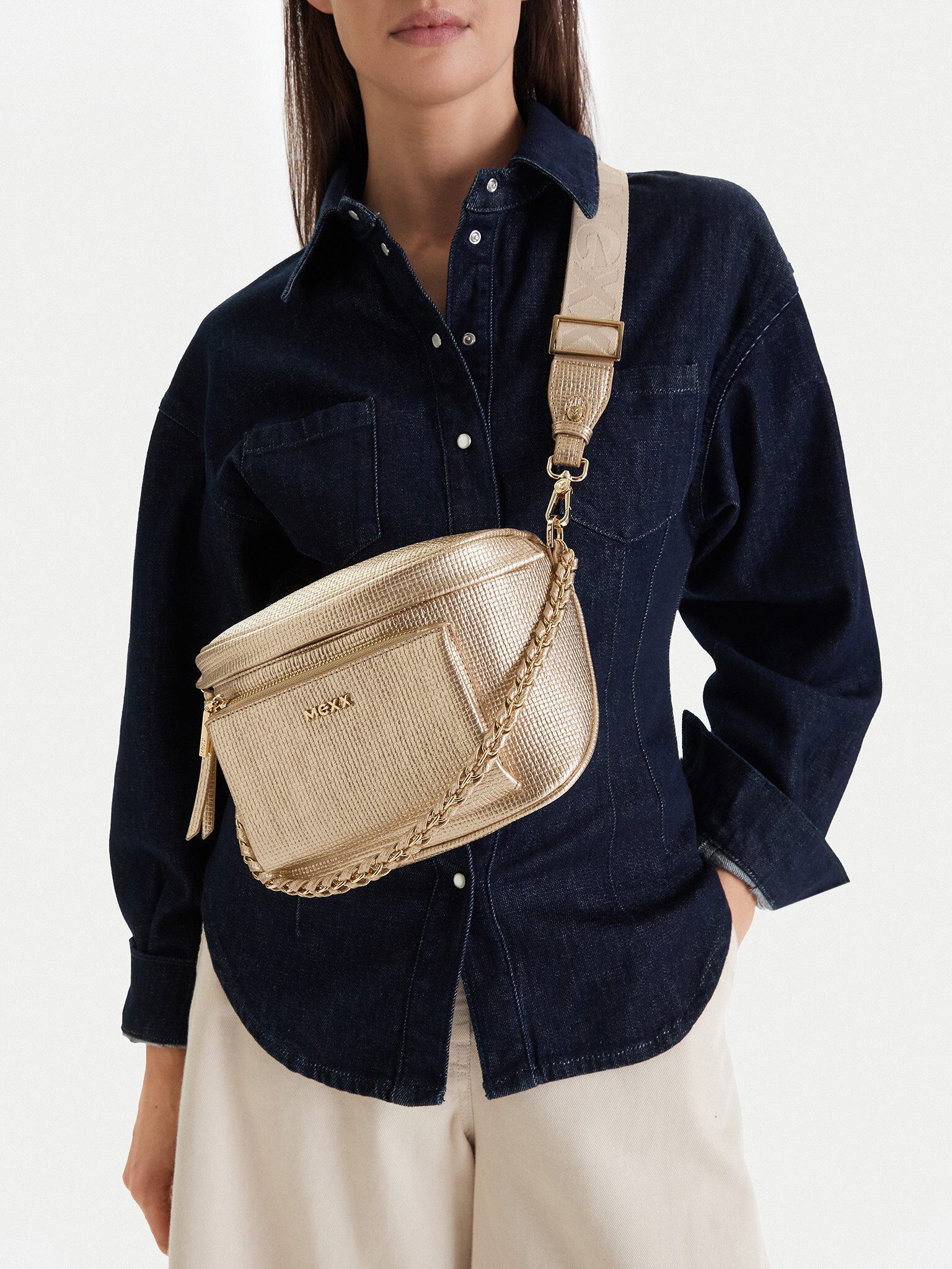 Mexx Handtasche Mexx Damenhandtasche Gold MEXX-CEO-MEXX-S-005-07 Gold