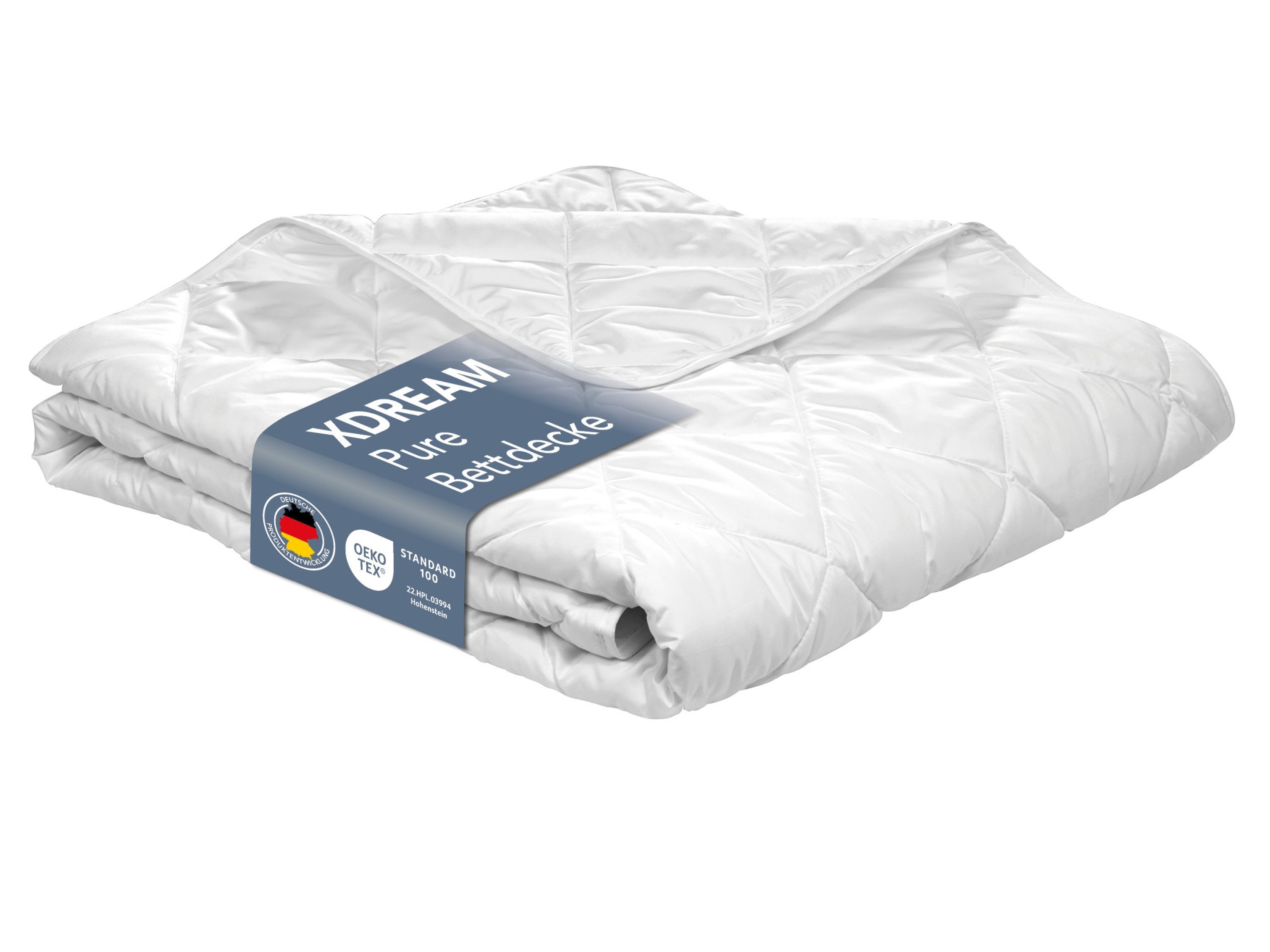 XDREAM Microfaserbettdecke Pure, Bettdecke - 4-Jahreszeiten, Ganzjahres, Winter & Sommer, Füllung: Hohlfaser-Polyesterfüllung, Bezug: Polyester, allergikerfreundlich, atmungsaktiv, temperaturausgleichend, 140x200 cm