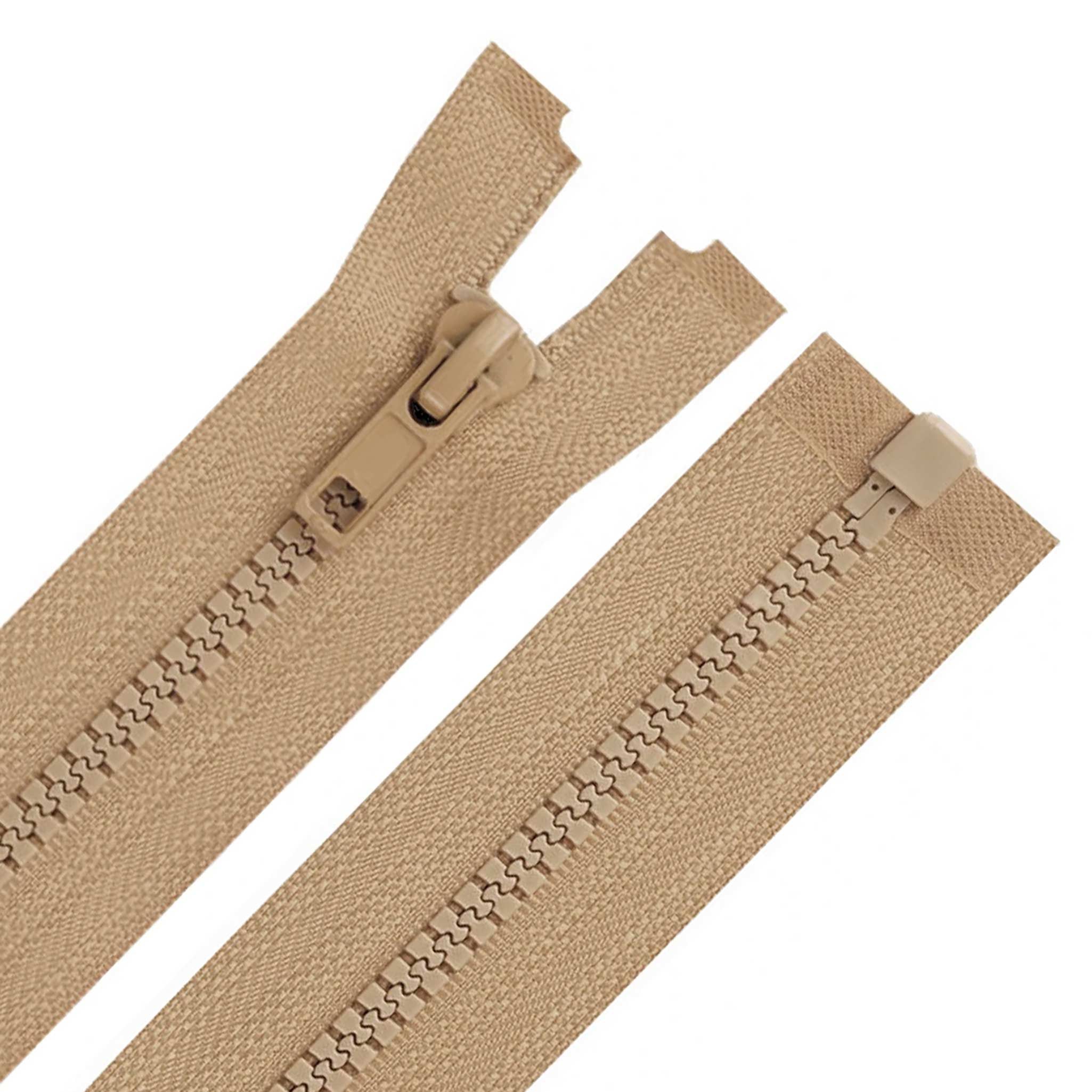 maDDma Reißverschluss 1 Reißverschluss Kunststoff-Profil 5mm 100cm Profilreißverschluss, beige