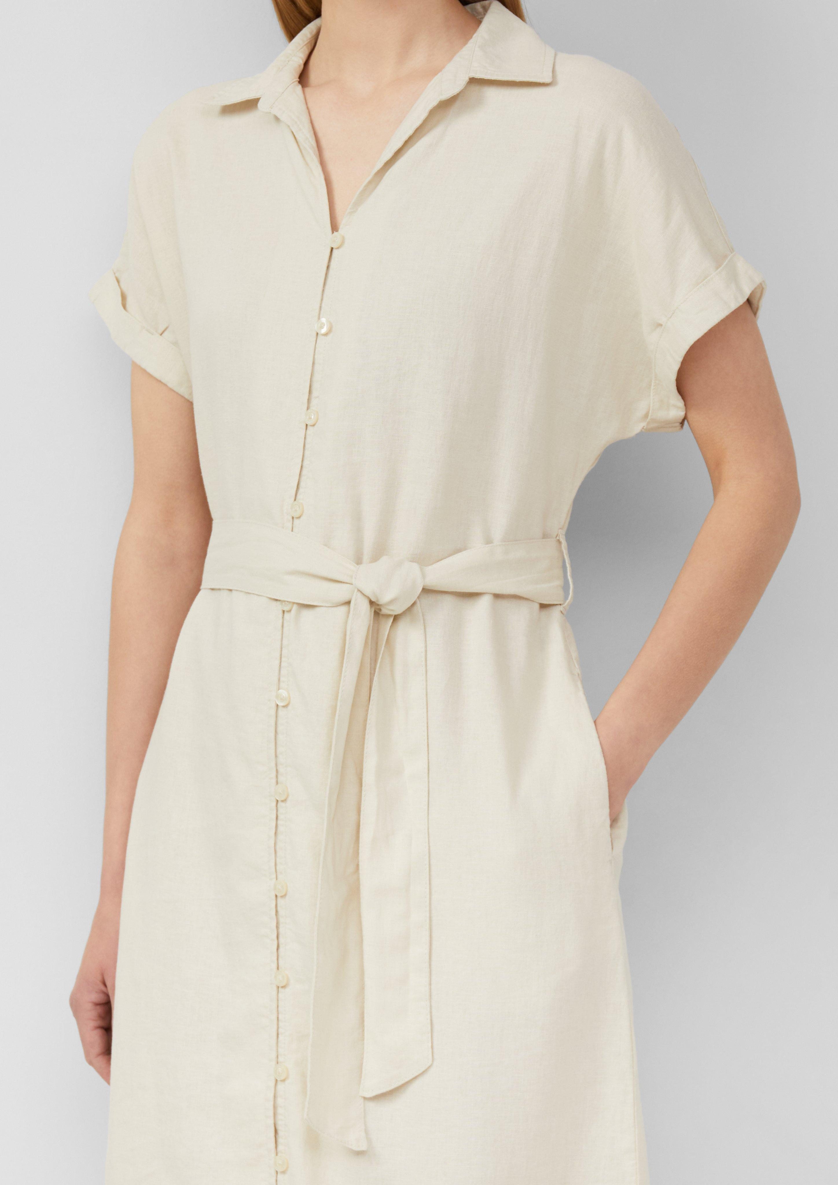 s.Oliver Maxikleid Midikleid aus Leinenmix mit günstig online kaufen