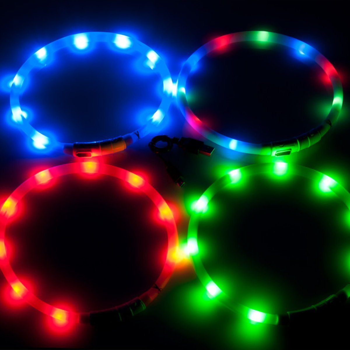 Karlie Leuchthalsband Visio Light - LED Leuchtschlauch grün