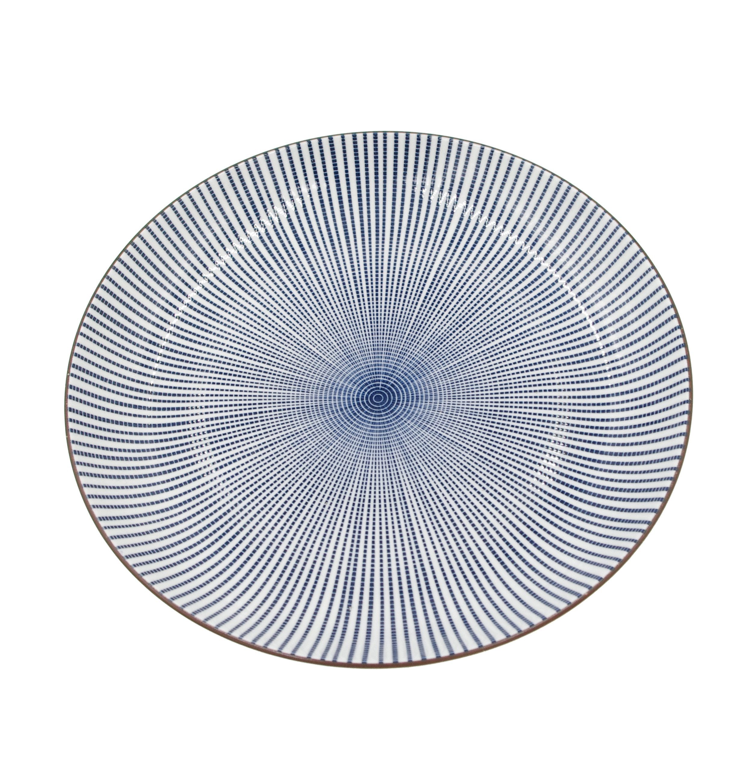 Ureshii Speiseteller Japanischer Teller aus Porzellan Sendan Tokusa XL, blau, (1 St)