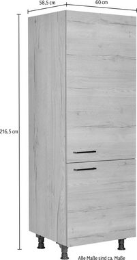 nobilia® Kühlmodul "Structura", für ein Kühl- und Gefrierschrank, Ausrichtung wählbar vormontiert, Ausrichtung wählbar, Breite/Höhe: 60/216,6 cm