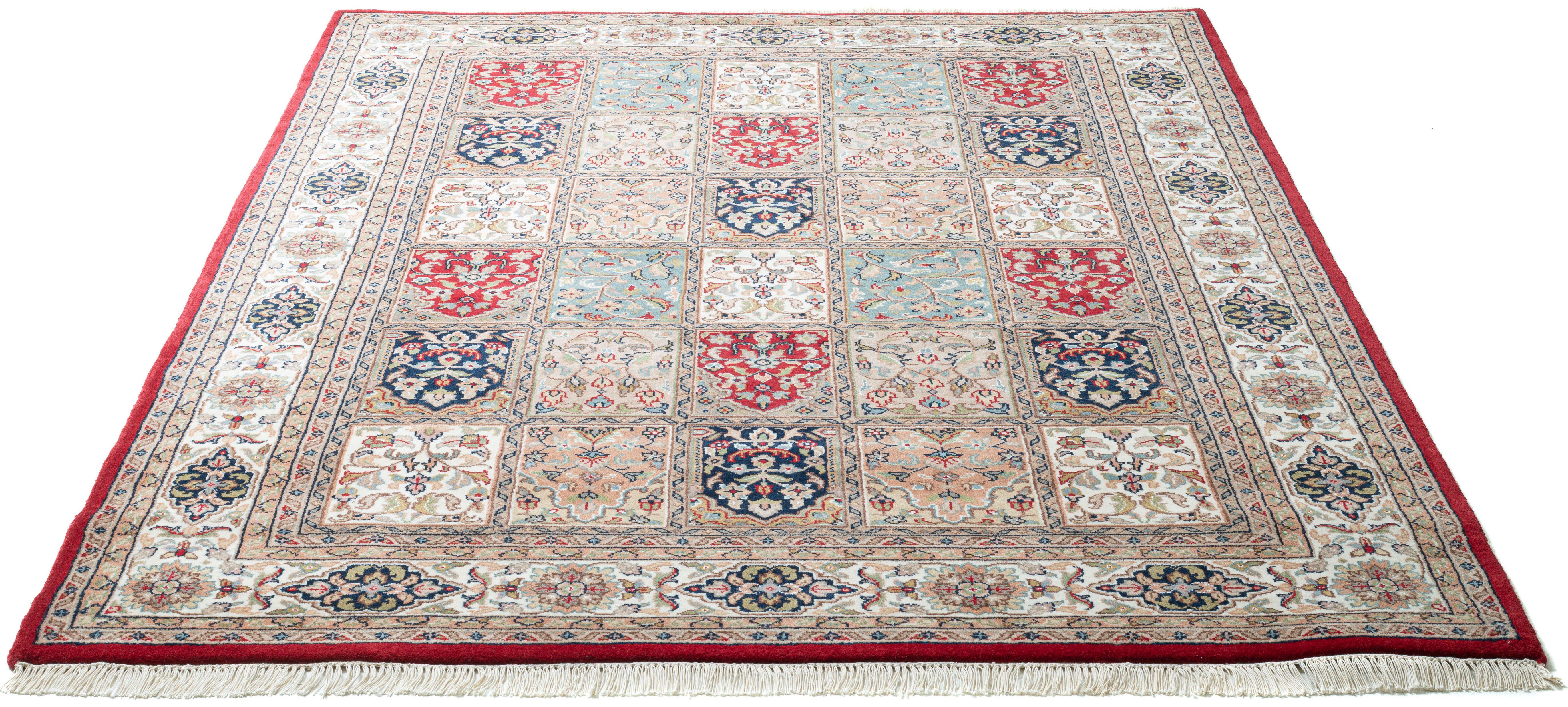 my home Wollteppich Miray, rechteckig, Höhe: 12 mm, reine Wolle, handgeknüpft, mit Fransen