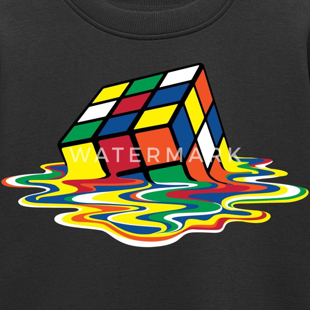 Spreadshirt Sweatshirt Rubik's Cube Zauberwürfel Melting Cube Kinder Premium Pullover (1-tlg)