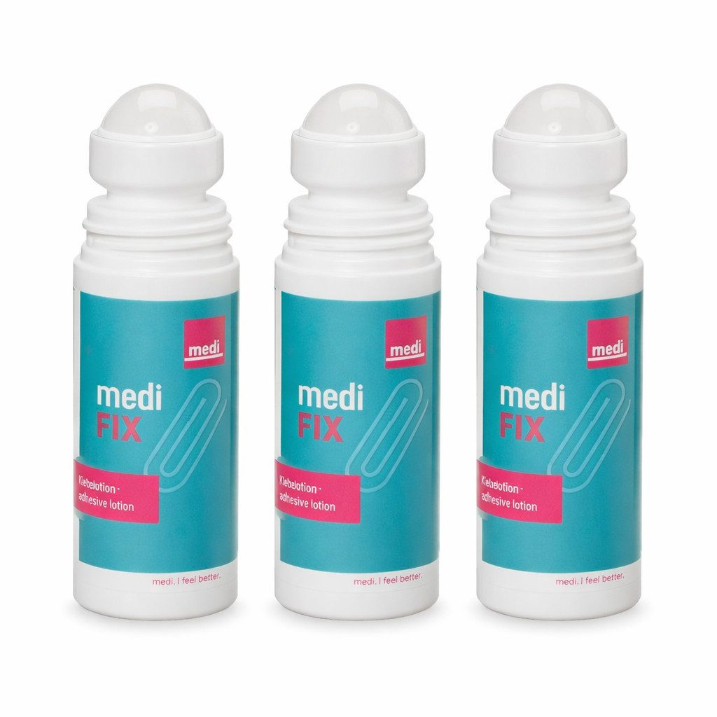 medi GmbH & Co. KG Hautpflegegel Medi Fix Klebelotion für Kompressionsstrümpfe 3er Set, 3-tlg.