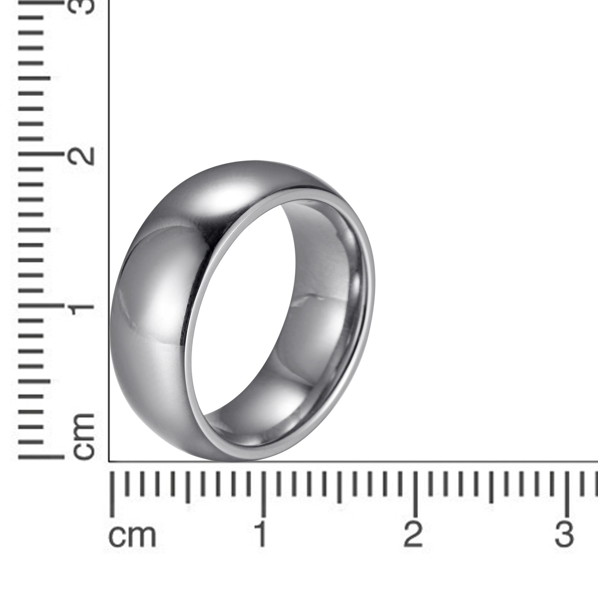 glanz breit 8mm Zeeme poliert Fingerring Edelstahl