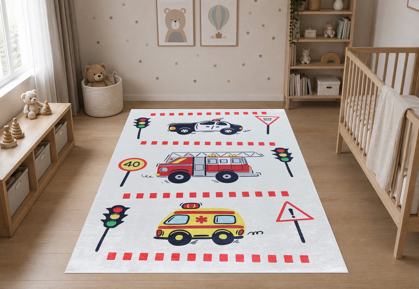 TEPPIA Kinderteppich Teppia 44880 Kinderteppich Notfallfahrzeuge