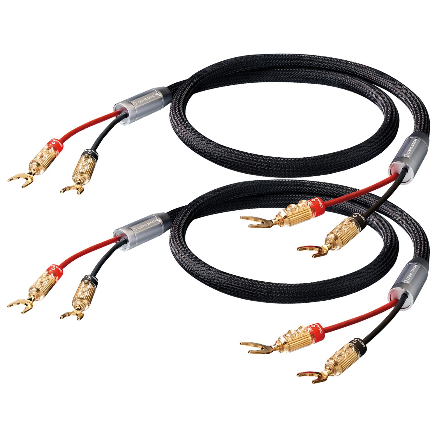 OEHLBACH Fusion Two High End Lautsprecherkabel-Set mit Kabelschuh Stereo Audio-Kabel, 2 x Kabelschuh, 2 x Kabelschuh (300 cm), Hochwertiges Kupfer, Flexibel