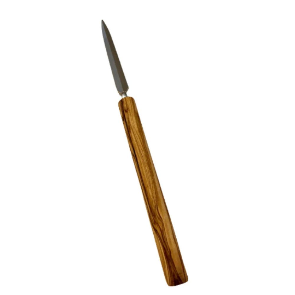 Olivenholz-erleben Brieföffner mit Metallspitze und Griff aus echtem Olivenholz, Jedes Stück ein Unikat, perfekt zum Öffnen von Briefen