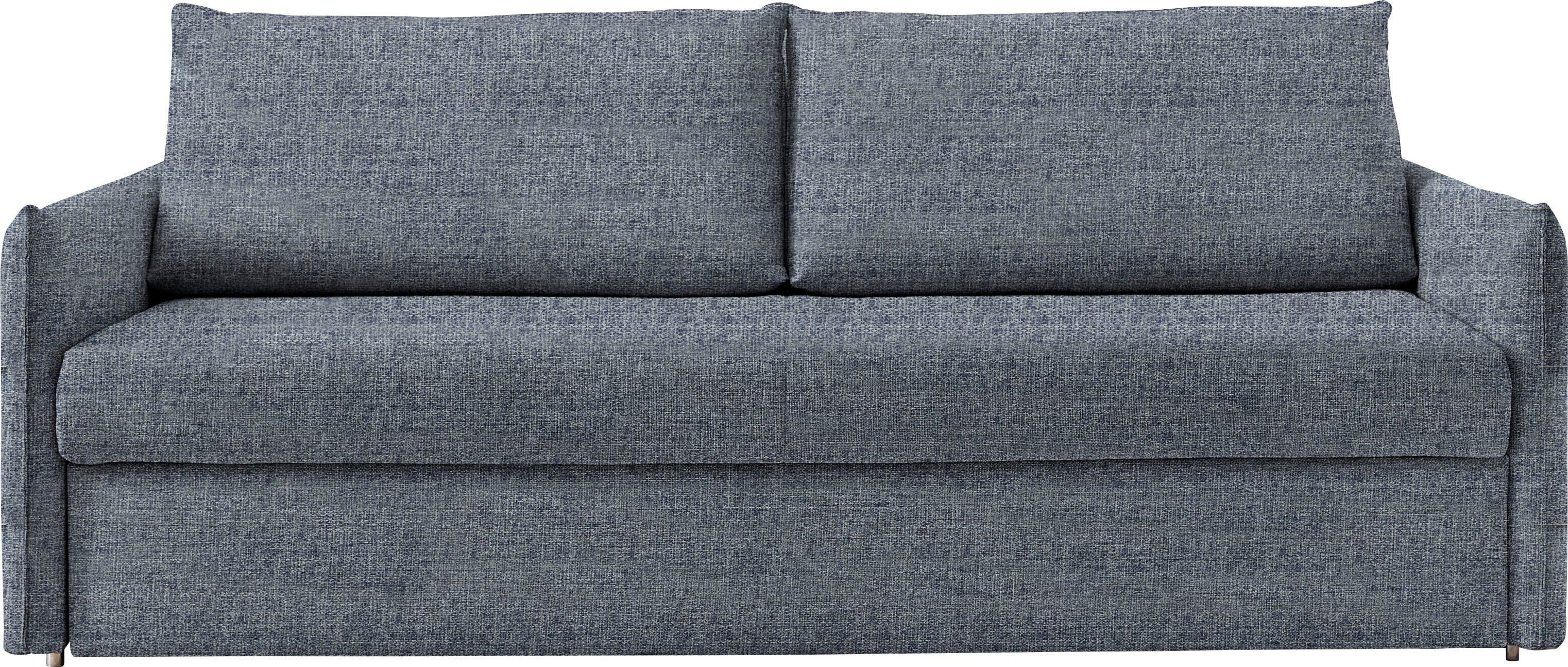 mit Bali Matratzenarten, 3 stabiles Pisa, Lattenrost, Schlafsofa Untergestell blau