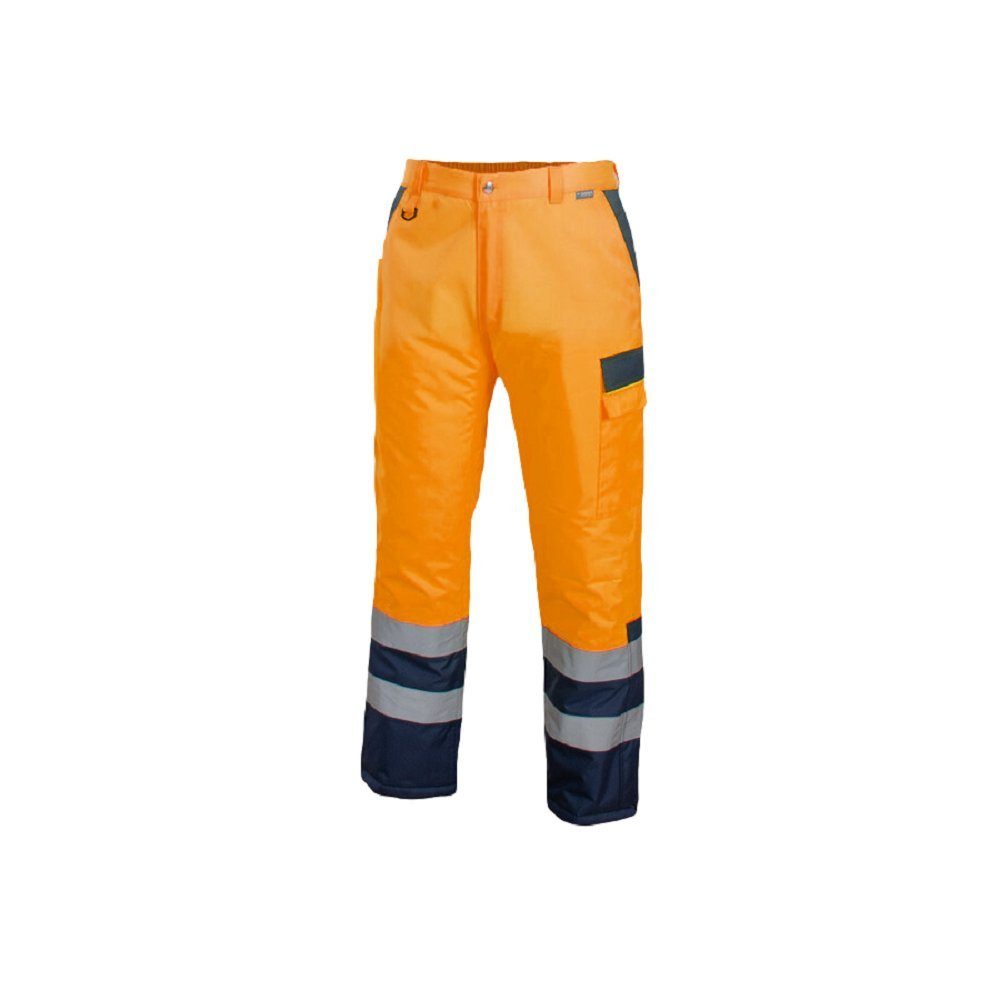SARA WORKWEAR Arbeitshose gefütterte Warnschutzhose Winter mit 2 reflektierenden Streifen