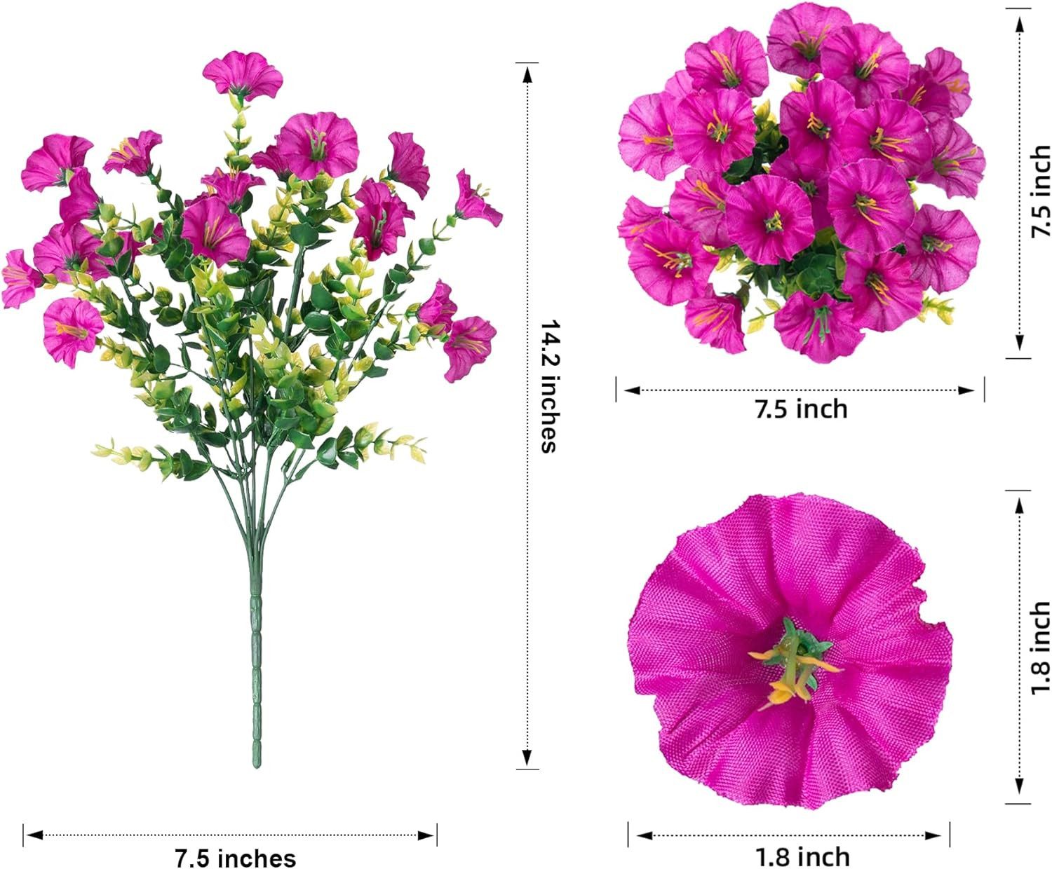 Kunstblume 12 Bündel Frühling Künstlicher Blumenstrauß Outdoor Balkonpflanzen, Agger, Für Innen Außen Balkonkasten Außenbereich – Bild 3 von 5