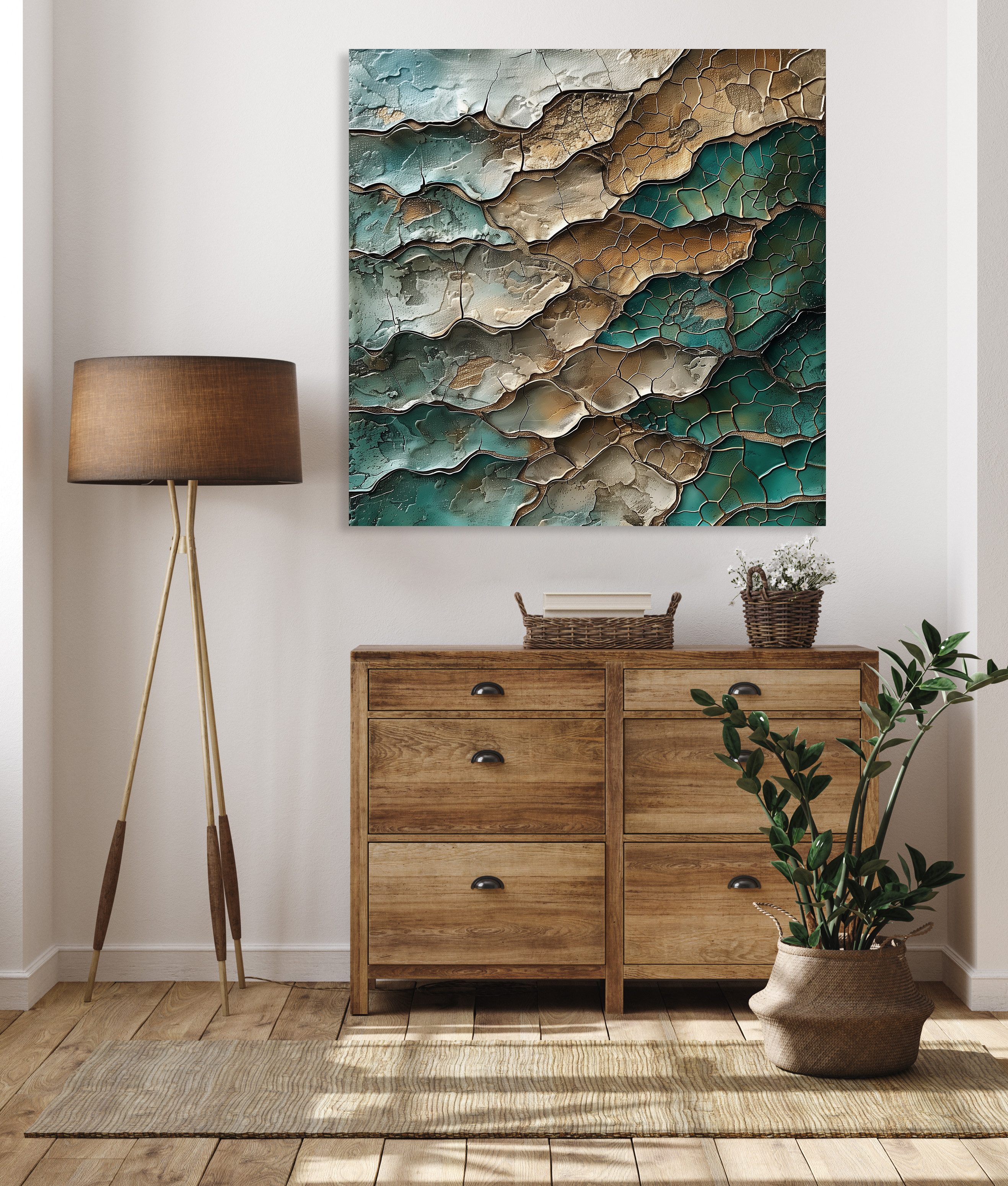 queence Acrylglasbild Abstraktes Mosaik, Abstrakt, Abstrakte, Formen, Gemäl günstig online kaufen