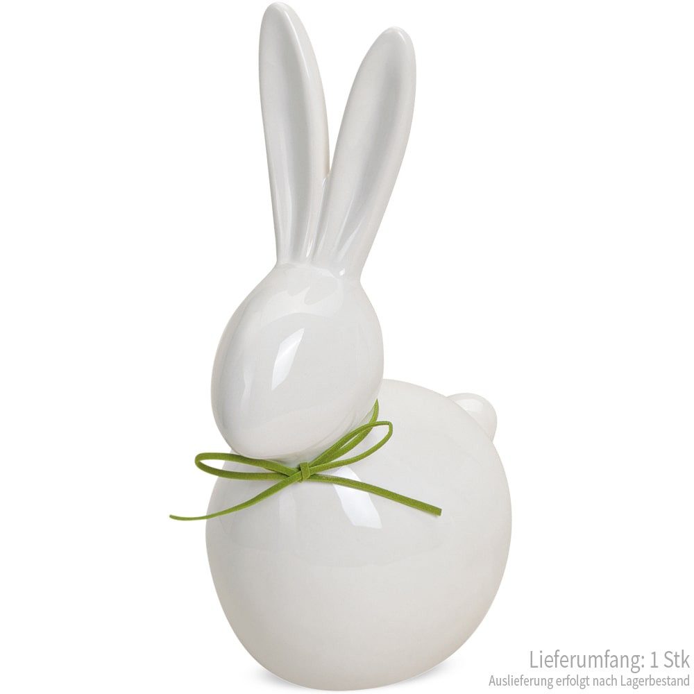 matches21 HOME & HOBBY Dekofigur Osterhase 1 Stk. weiß / grün 17 – 25 cm (1 St)