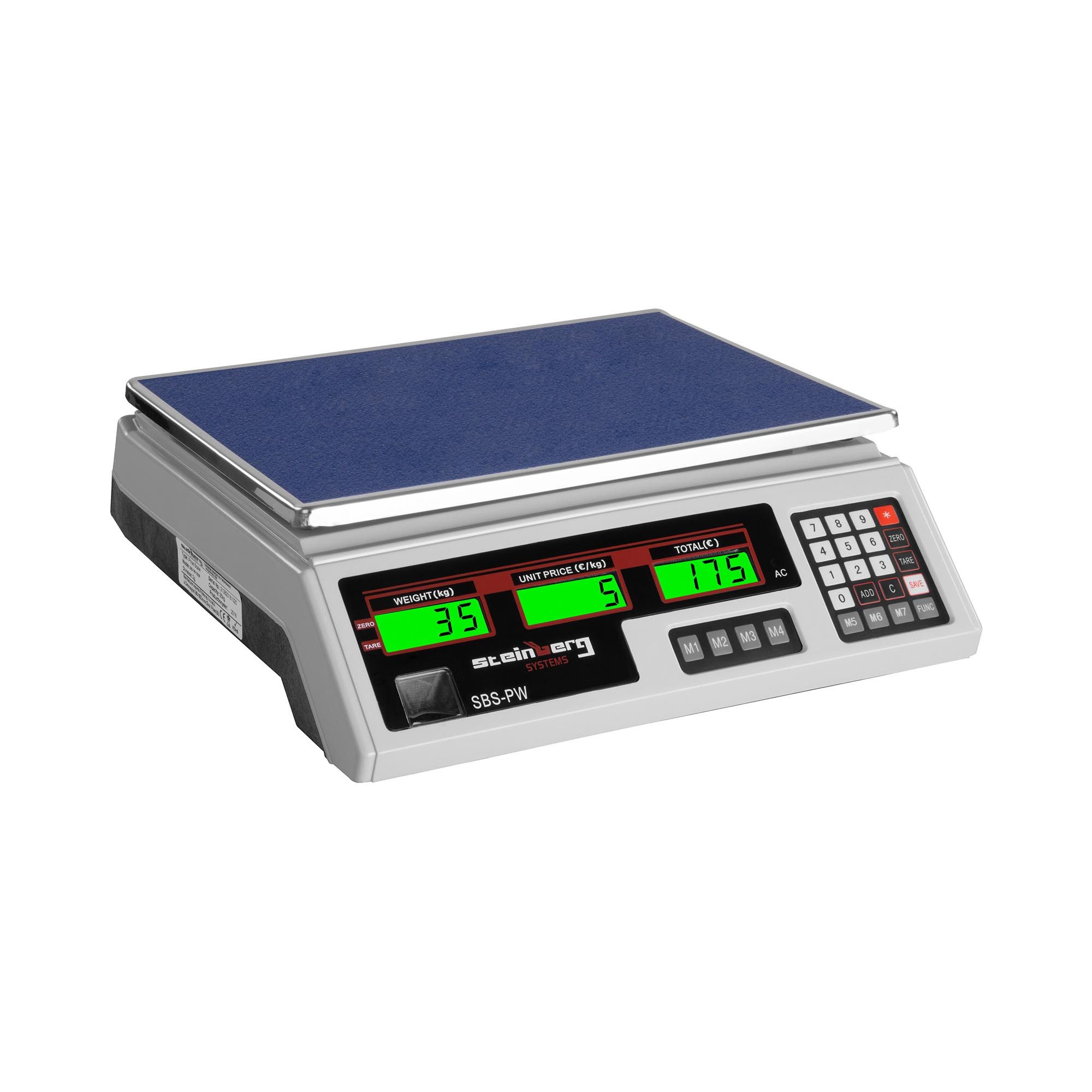 Steinberg Systems Präzisionswaage Kontrollwaage 35 kg / 2 g Ladenwaage Kassenwaage Marktwaage Preiswaage