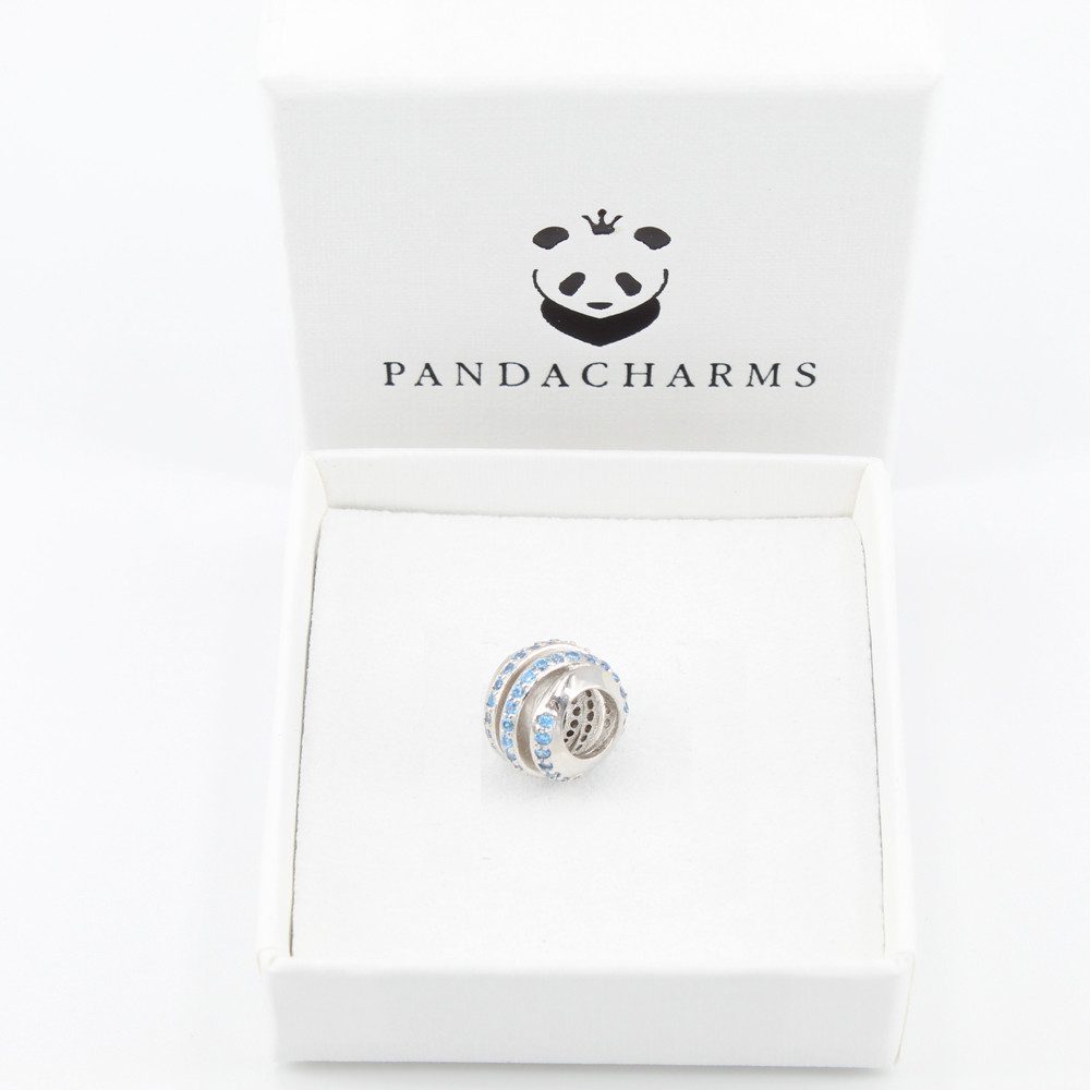 PANDACHARMS Bead Hellblaue Spirale Charm für Charm Armband, 925er Silber, Z günstig online kaufen