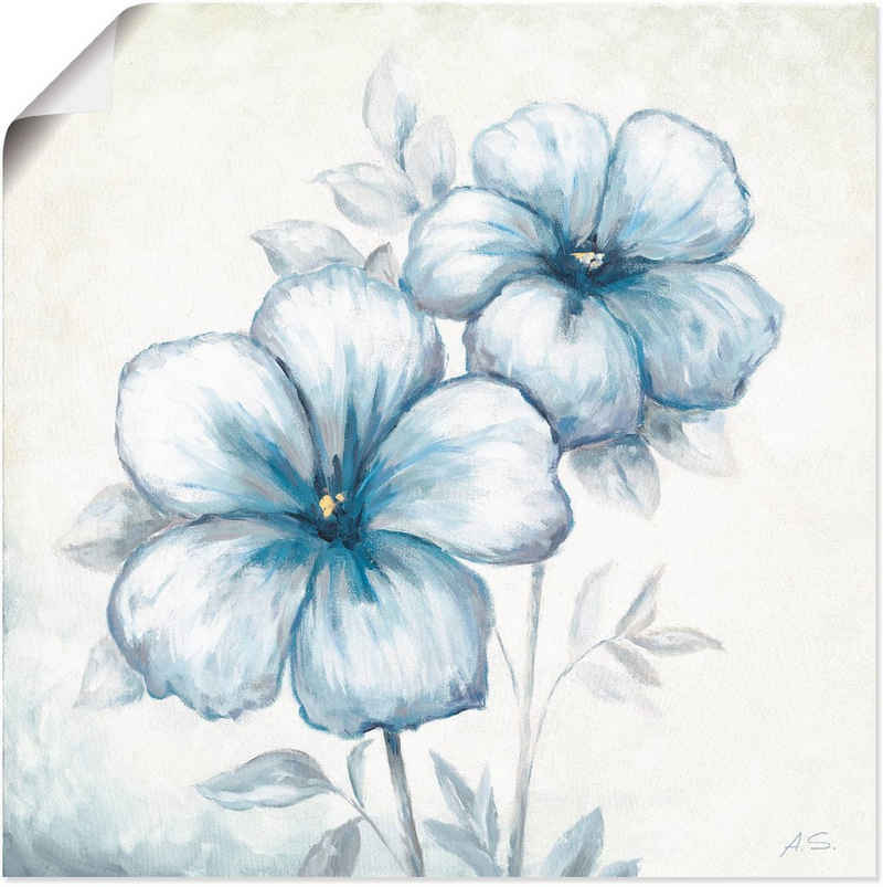 Artland Wandbild Blauer Mohn, Blumen (1 St), als Alubild, Leinwandbild, Wandaufkleber oder Poster in versch. Größen