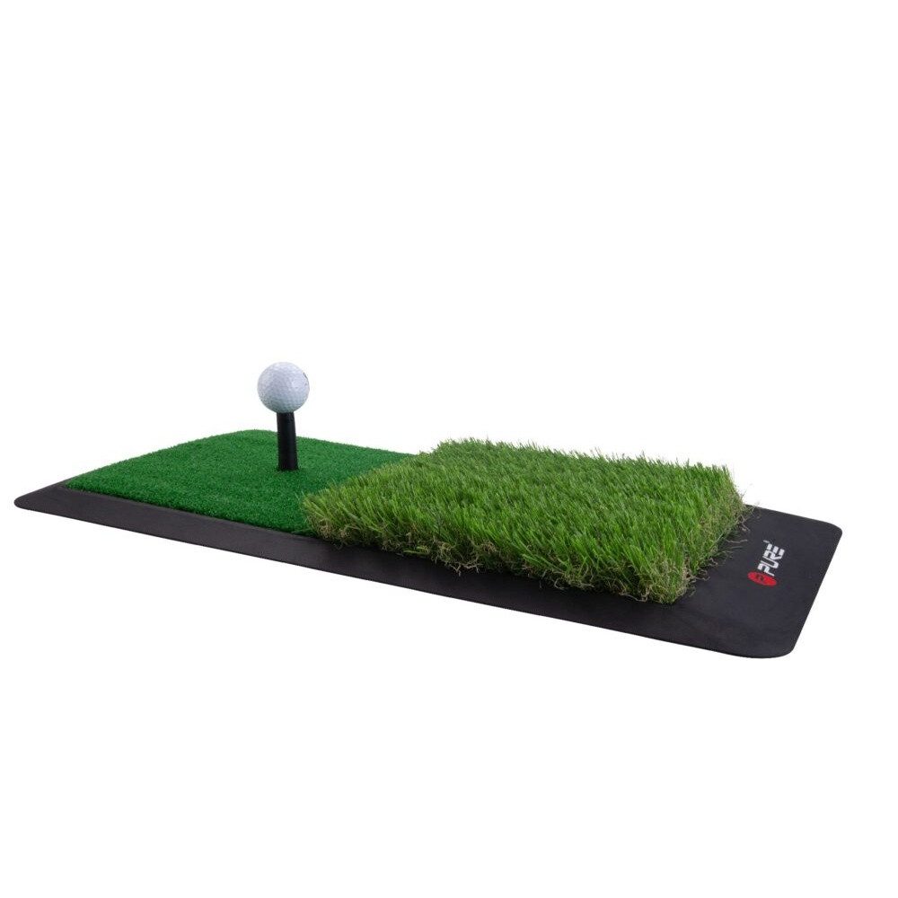 Pure 2 Improve Golf-Abschlagmatte Golf-Schlagmatte Dual Turf (mit 2 Tees) grün 60x31cm