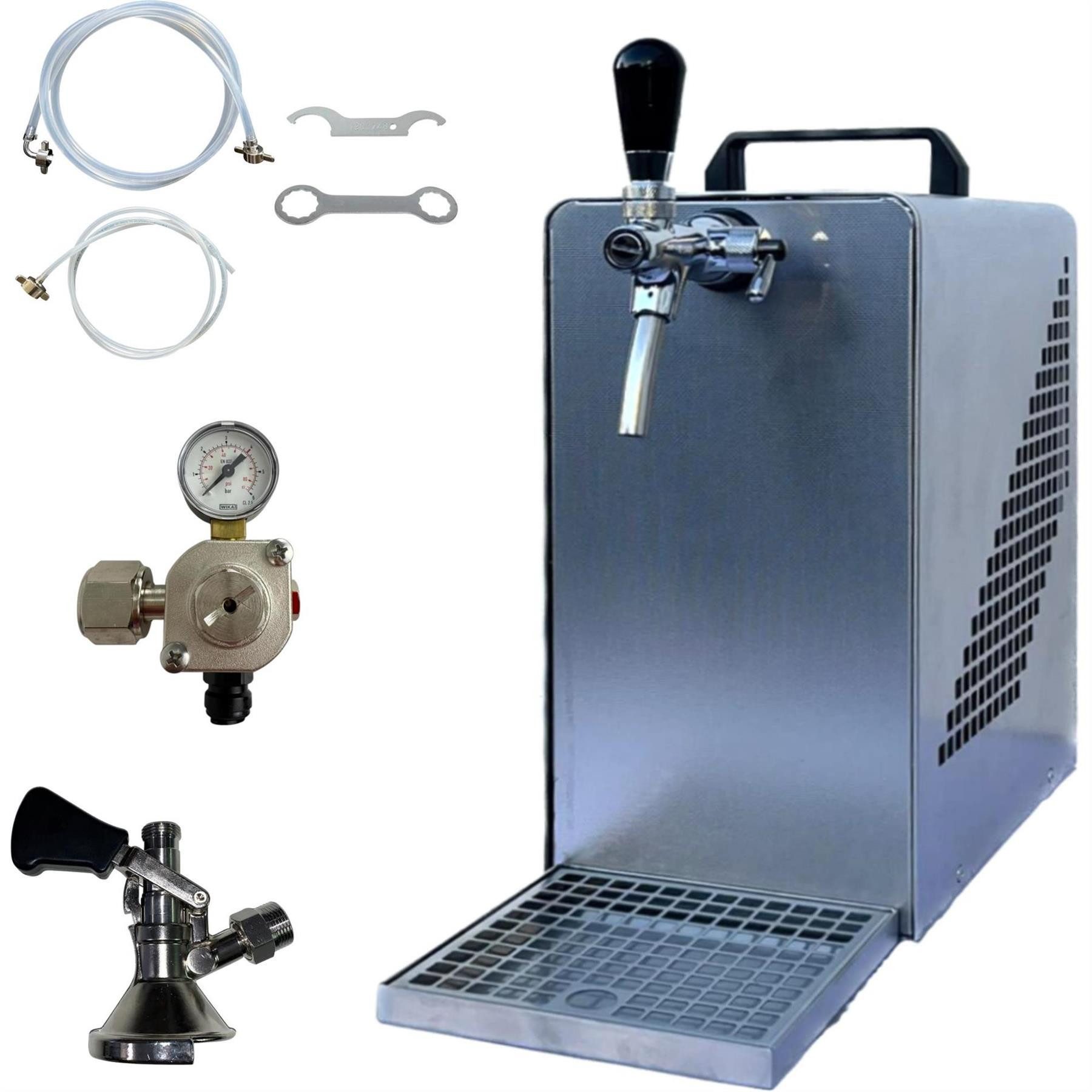 BieTal Bierzapfanlage BieTal® Bierzapfanlage Bierkühler Zapfanlage 30 Liter/h SET 5/8 Zoll, Bier Zapfanlage mit Durchlaufkühler
