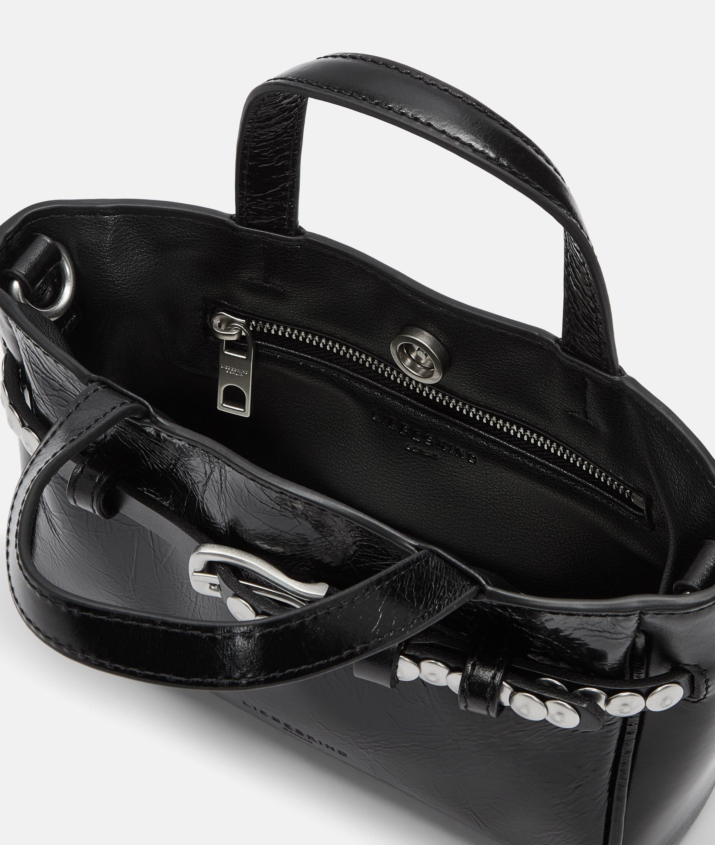 Liebeskind Berlin Umhängetasche Nori Crossbody XS, Handliche Umhängetasche aus Rindsleder mit glossy Finish