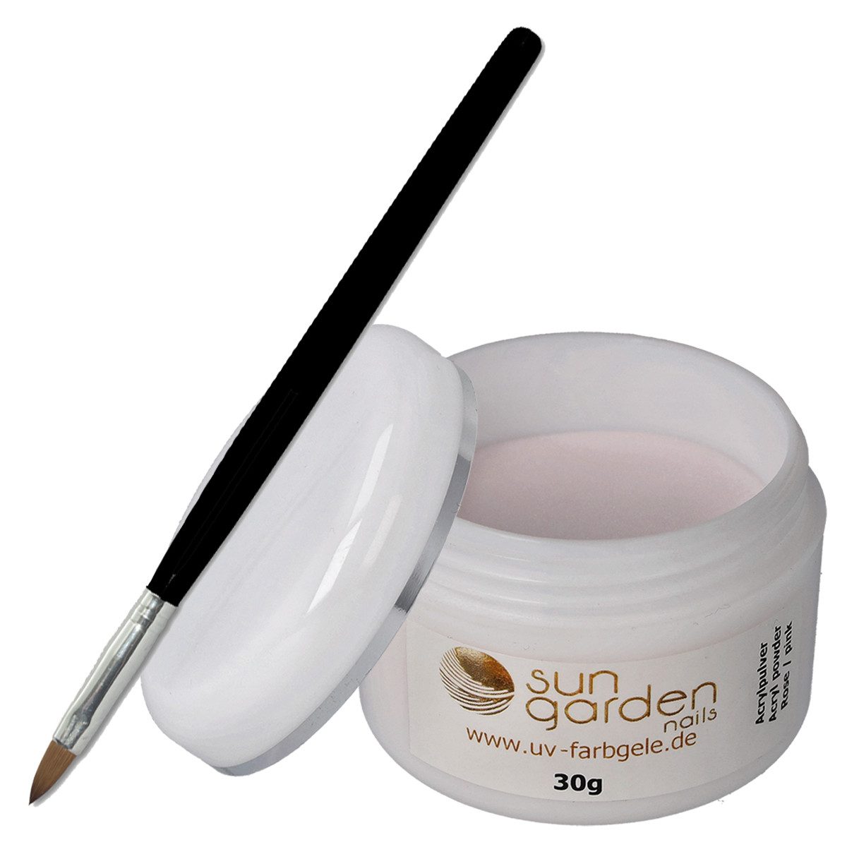UV-Gel Acryl Pulver Rose 30g inkl. Acrylpinsel