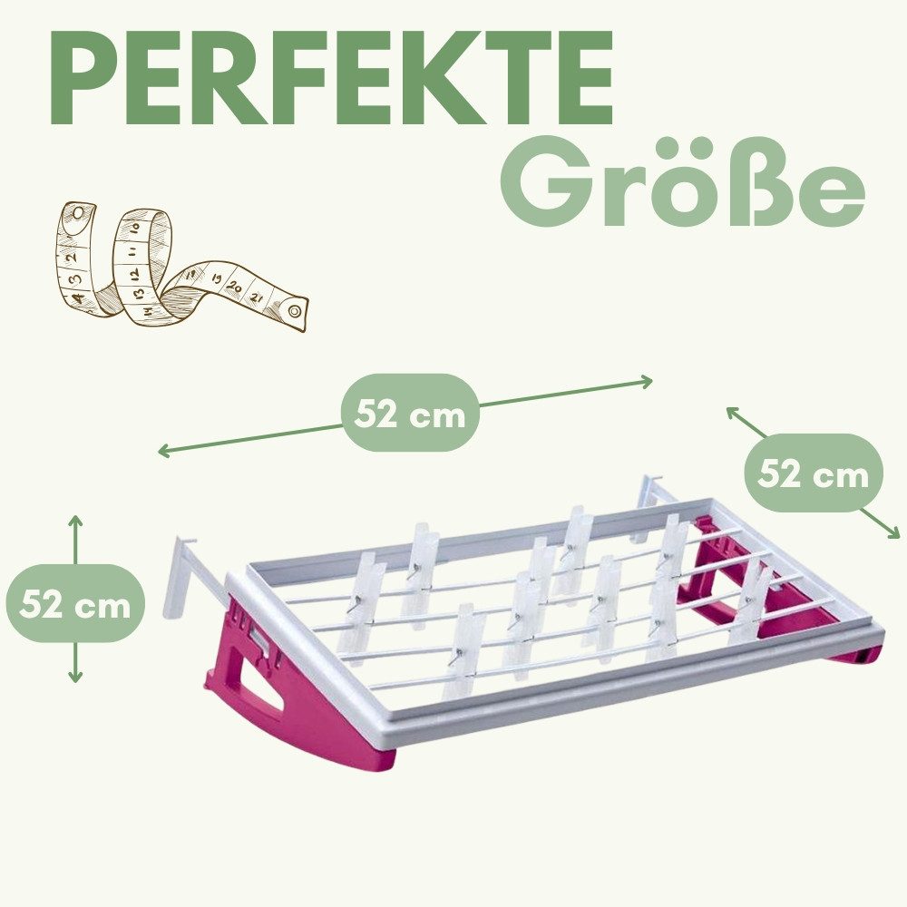 GarPet Badewannen-Wäscheständer Wäscheständer Badewanne Wäscheständer Balkon Handtuchhalter Heizkörper
