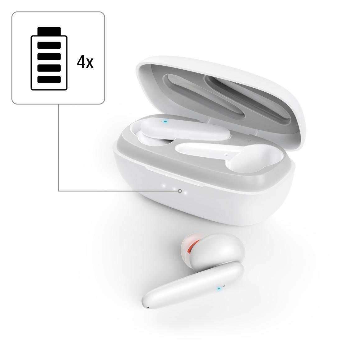 Wireless weiß (ANC), Hama Passion (Active TWS, Kopfhörer) Bluetooth-Kopfhörer In Noise Cancelling Sprachsteuerung, True Bluetooth®-Kopfhörer Freisprechfunktion, Active noise Clear, cancelling Ear