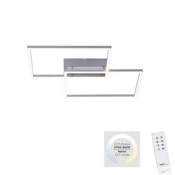 famlights LED Deckenleuchte, LED Deckenleuchte Alice in Silber 2x20W 4800lm, keine Angabe, Leuchtmittel enthalten: Ja, fest verbaut, LED, warmweiss, Deckenlampe, Deckenbeleuchtung, Deckenlicht