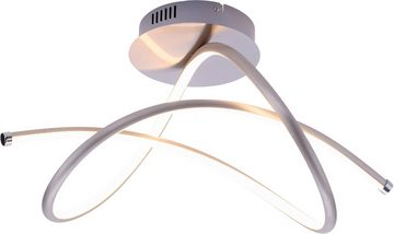 JUST LIGHT Deckenleuchte VIOLETTA, LED fest integriert, Warmweiß, inklusive festverbaute LED, aus Stahl gefertigte Deckenlampe