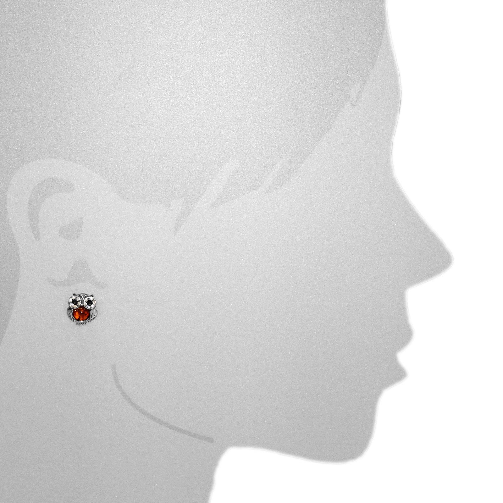OSTSEE-SCHMUCK Paar Ohrstecker Ostsee-Schmuck Ohrstecker Eule günstig online kaufen